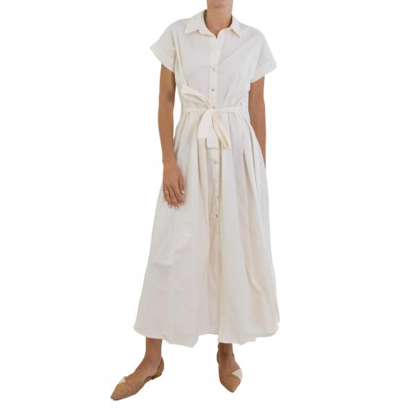 Vestito lungo con bottoni e cinta "Eloise"